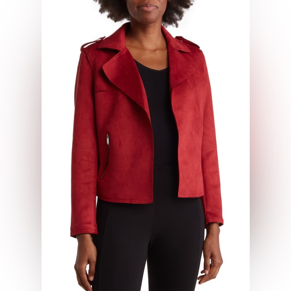 Philosophy Women's  Faux Suede Motorcycle Jacket